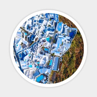 Santorini, Greece. Aerial view #4 Magnet